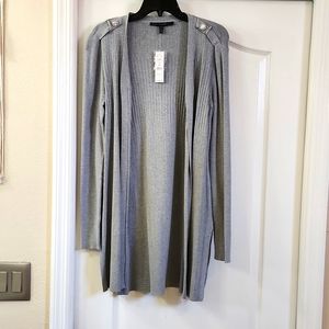 White House Black Market  grey cardigan